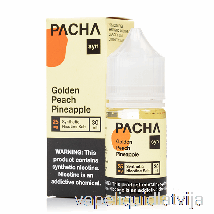 Zelta Persiku Ananāss - Pacha Syn Salts - 30ml 25mg Vape šķidrums